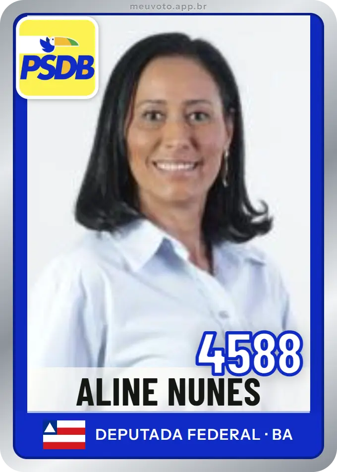 Carta de Aline Nunes, número 4588, PSDB
