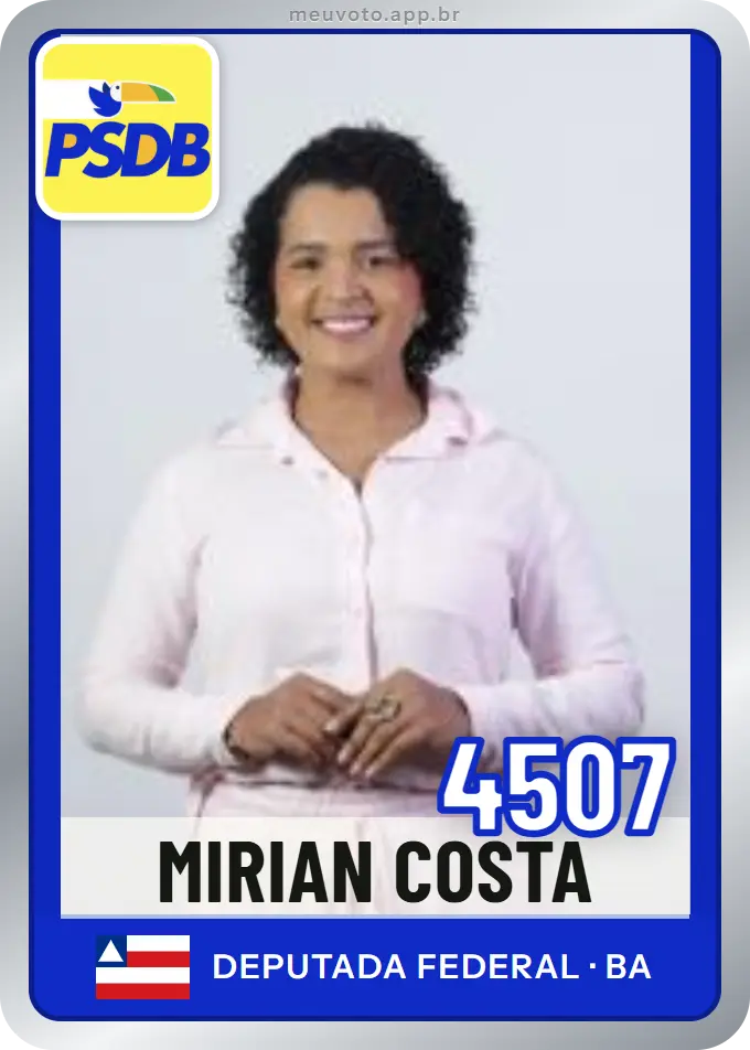 Carta de Mirian Costa, número 4507, PSDB