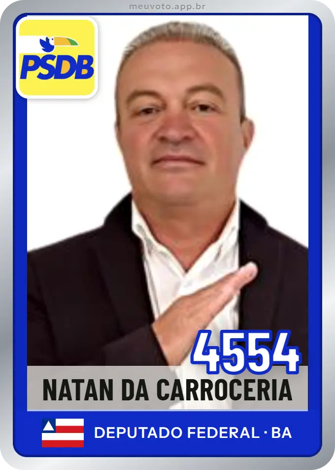 Carta de Natan da Carroceria, número 4554, PSDB