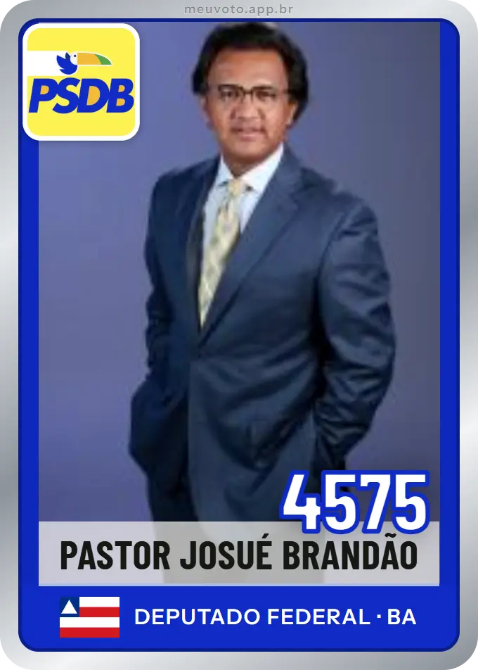 Carta de Pastor Josué Brandão, número 4575, PSDB