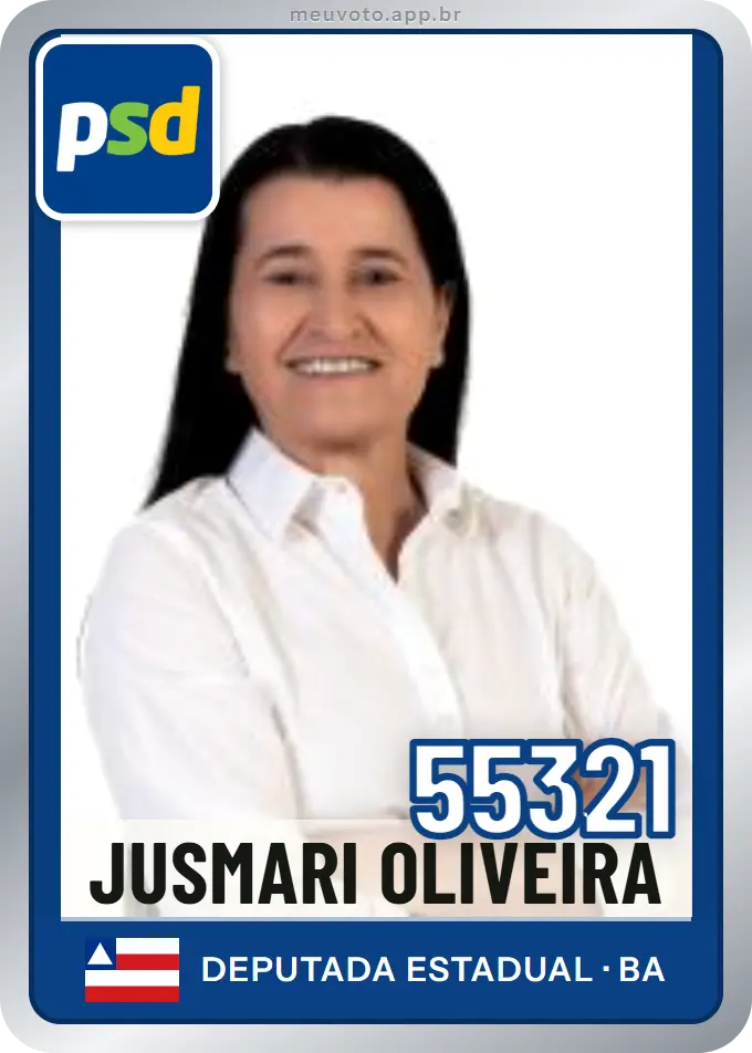 Carta de Jusmari Oliveira, número 55321, PSD