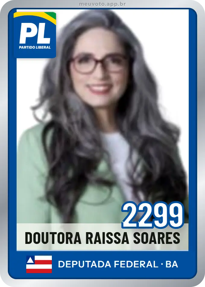 Carta de Doutora Raissa Soares, número 2299, PL