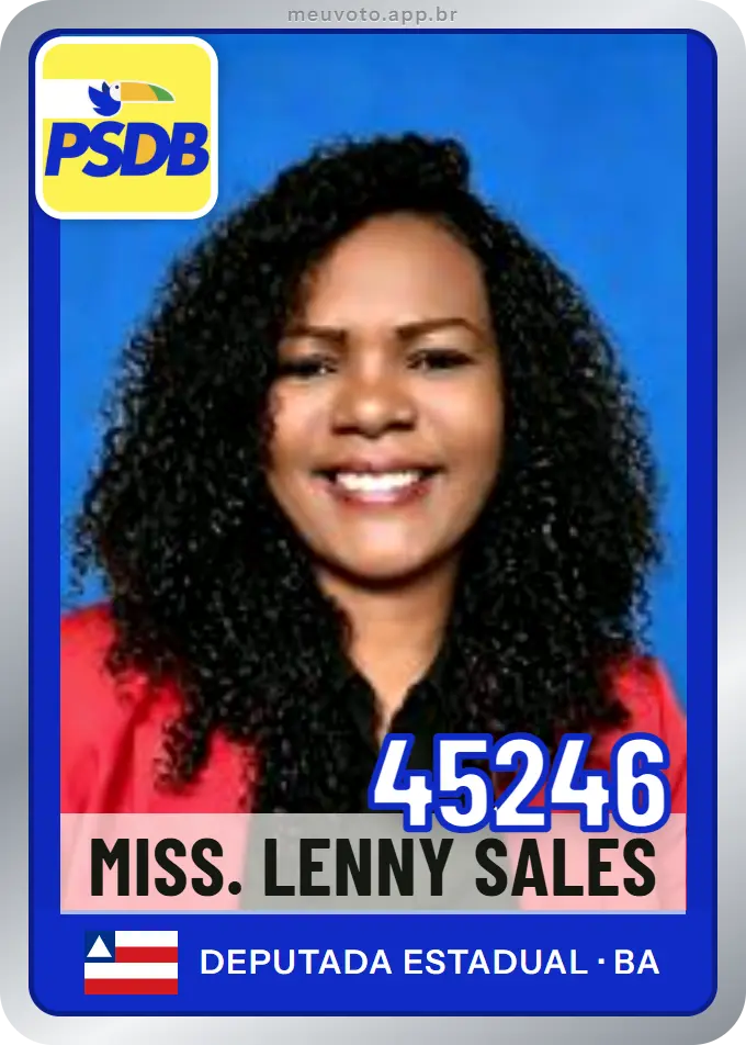 Carta de Miss. Lenny Sales, número 45246, PSDB