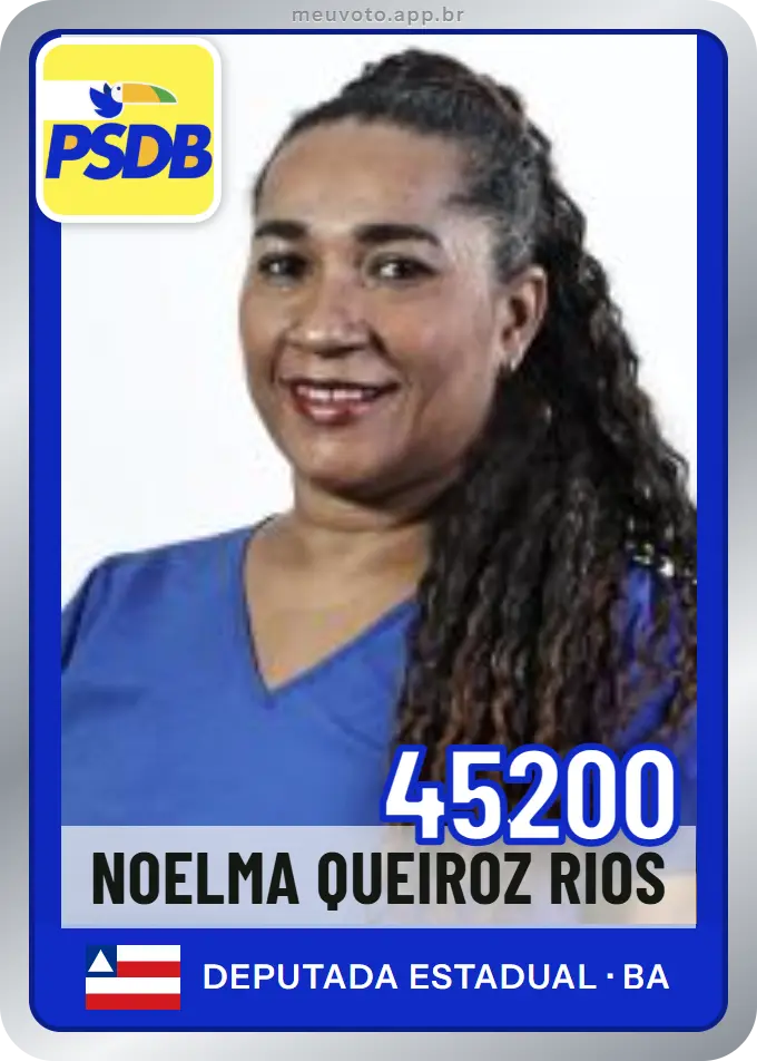 Carta de Noelma Queiroz Rios, número 45200, PSDB