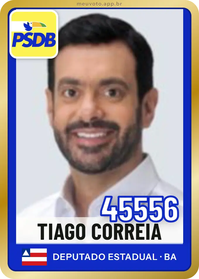 Carta de Tiago Correia, número 45556, PSDB