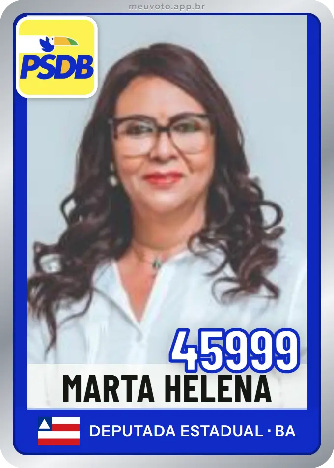 Carta de Marta Helena, número 45999, PSDB