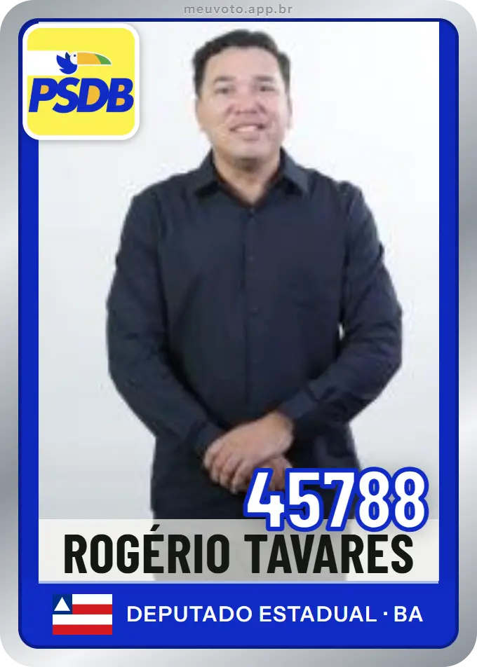 Carta de Rogério Tavares, número 45788, PSDB
