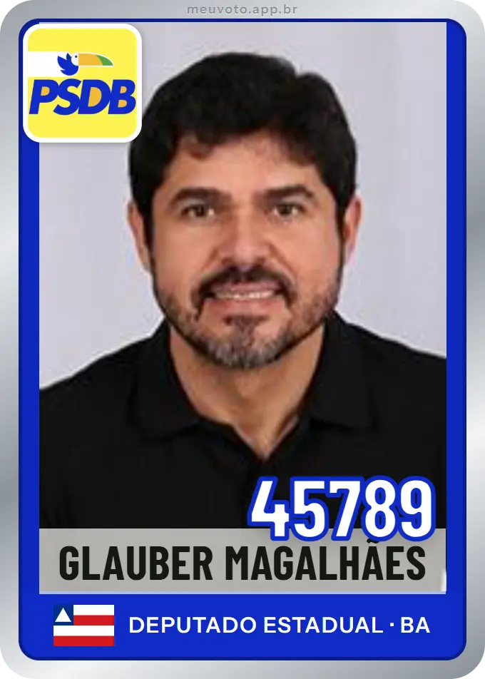 Carta de Glauber Magalhães, número 45789, PSDB