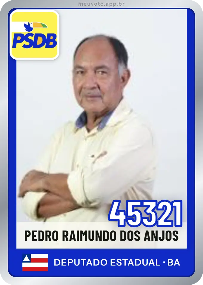 Carta de Pedro Raimundo dos Anjos, número 45321, PSDB