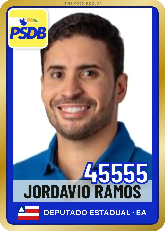 Carta de Jordavio Ramos, número 45555, PSDB