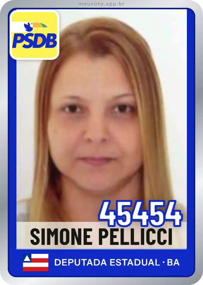 Carta de Simone Pellicci, número 45454, PSDB