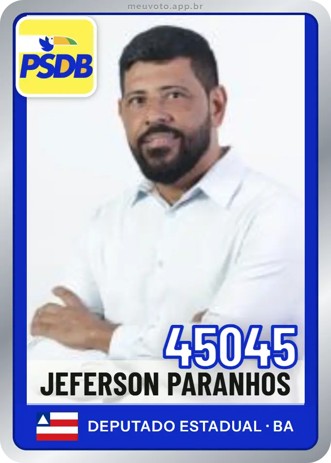 Carta de Jeferson Paranhos, número 45045, PSDB
