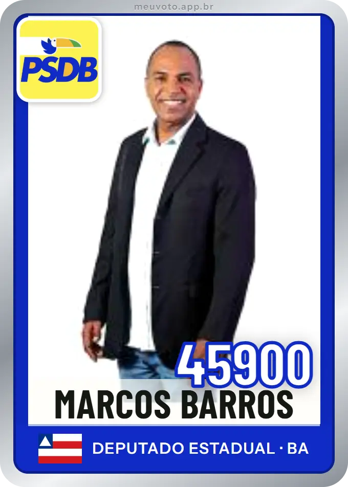 Carta de Marcos Barros, número 45900, PSDB