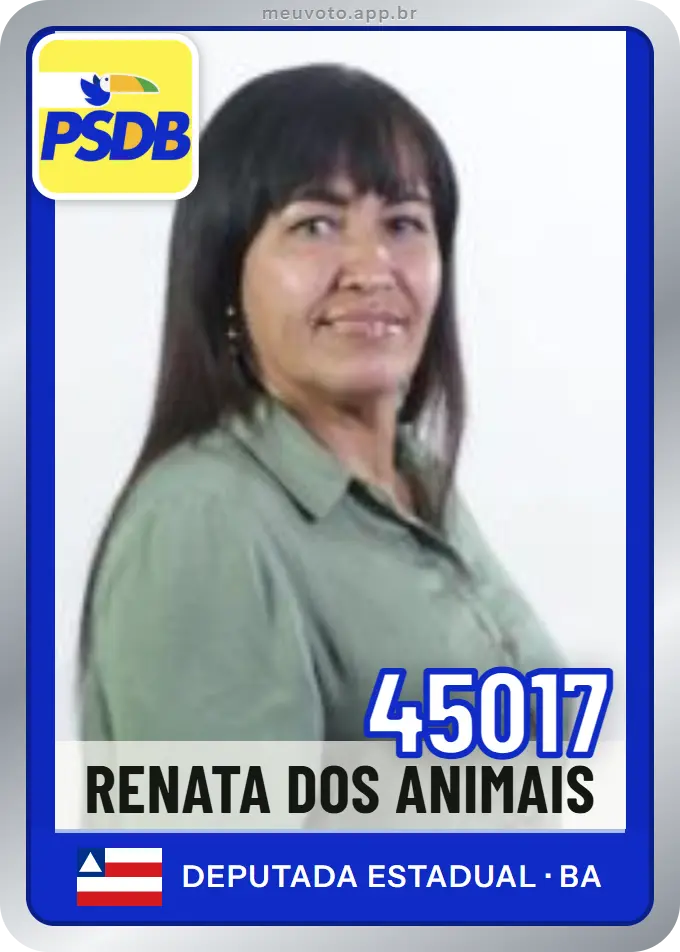 Carta de Renata dos Animais, número 45017, PSDB