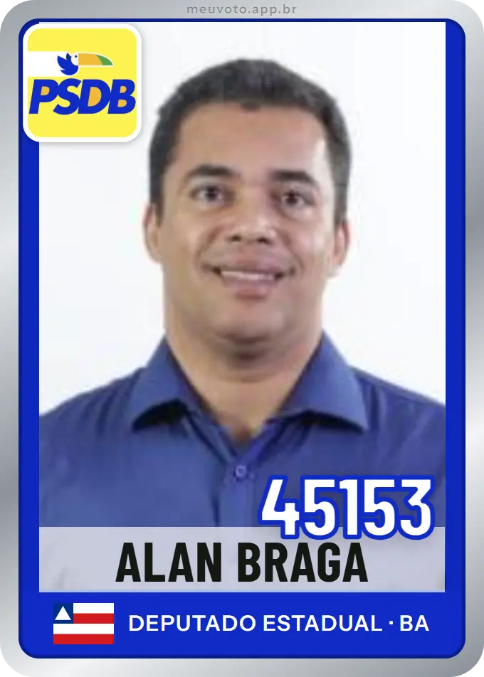 Carta de Alan Braga, número 45153, PSDB