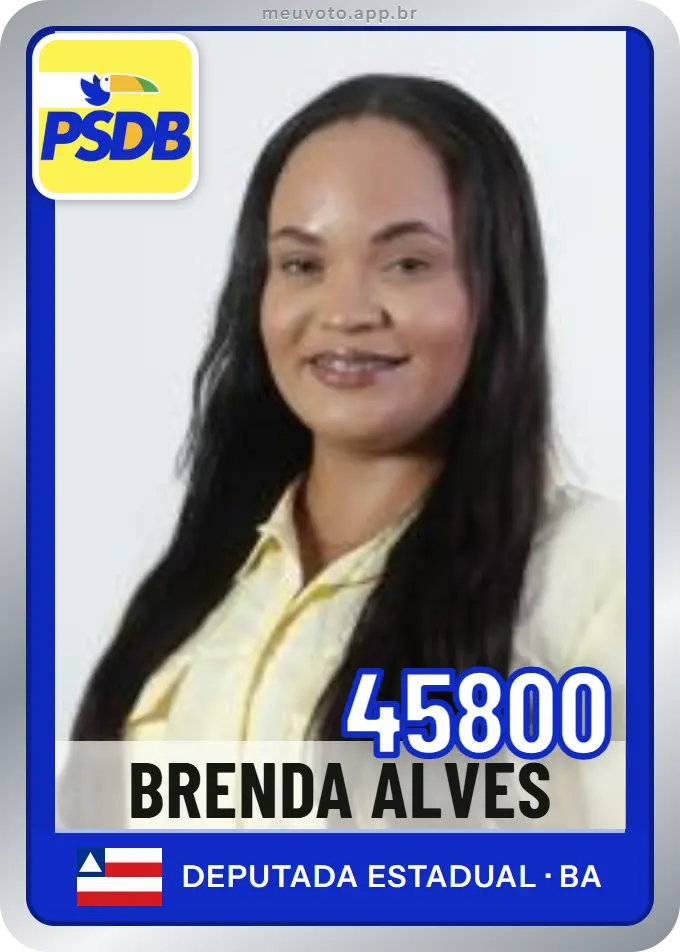 Carta de Brenda Alves, número 45800, PSDB