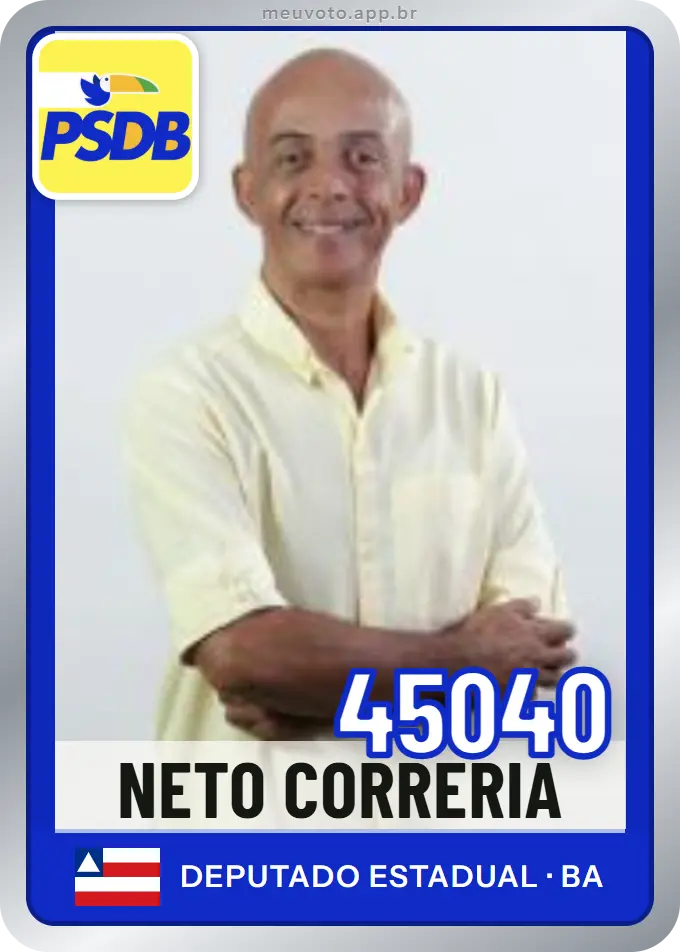 Carta de Neto Correria, número 45040, PSDB