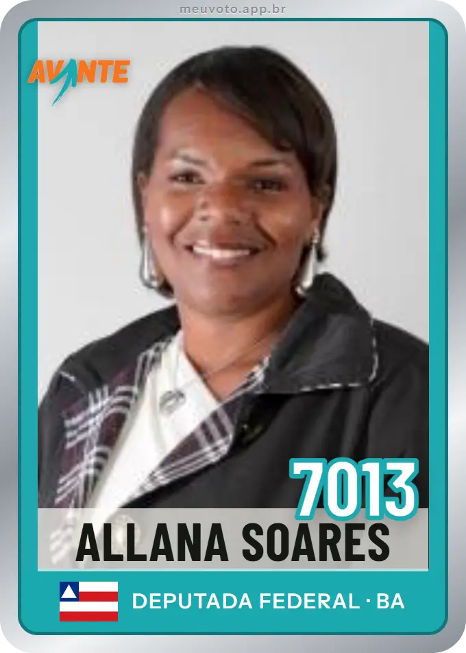 Carta de Allana Soares, número 7013, Avante