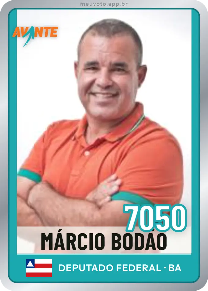Carta de Márcio Bodão, número 7050, Avante