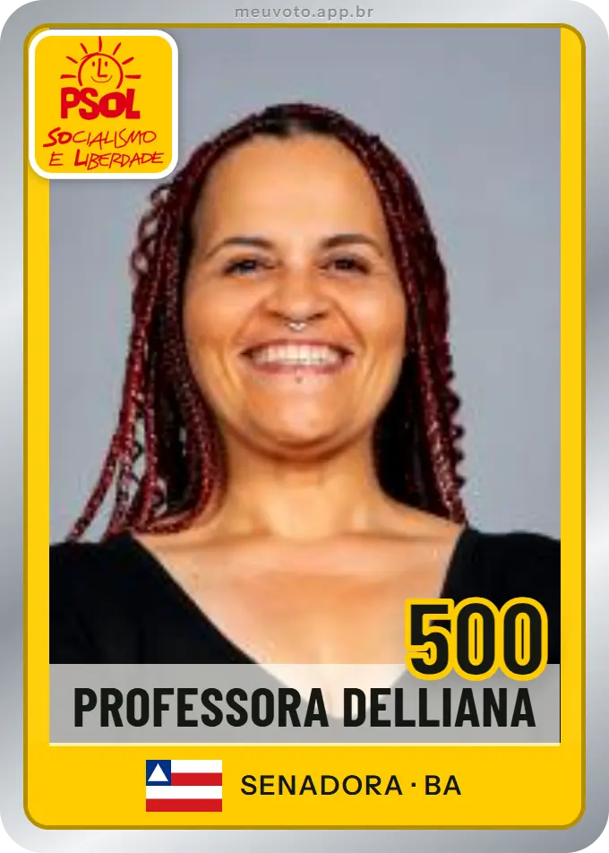 Carta de Professora Delliana, número 500, PSOL
