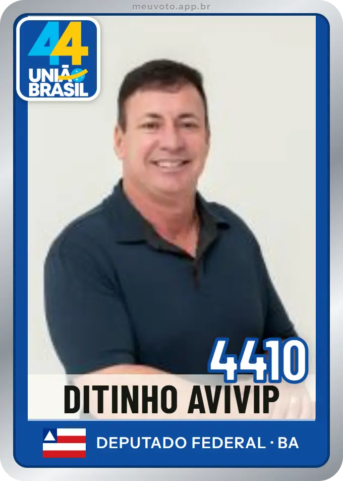 Carta de Ditinho Avivip, número 4410, União
