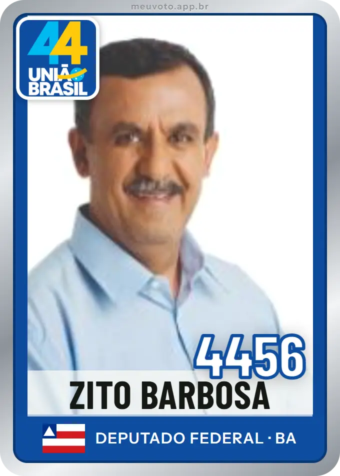 Carta de Zito Barbosa, número 4456, União