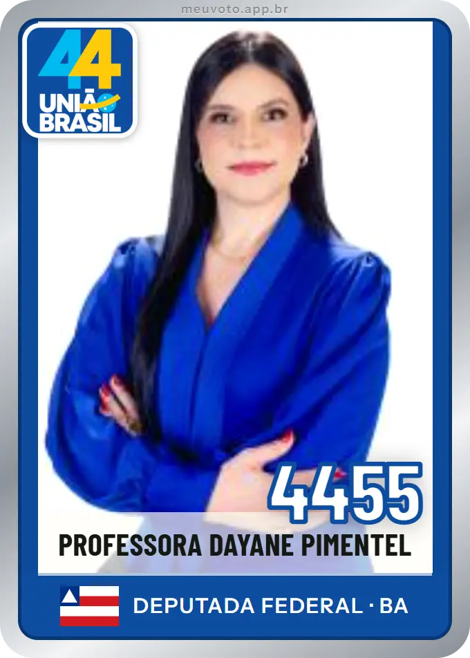 Carta de Professora Dayane Pimentel, número 4455, União