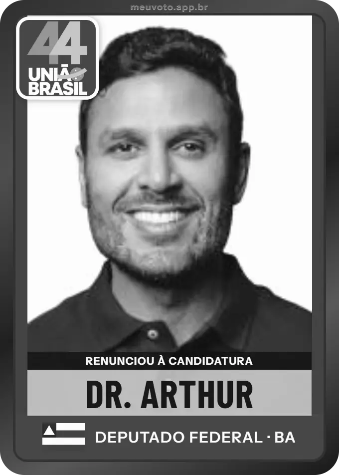 Carta de Dr. Arthur, União. Renunciou à candidatura e não vai à urna.