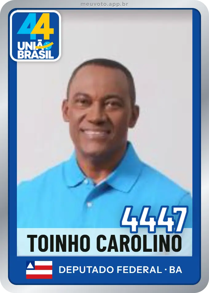 Carta de Toinho Carolino, número 4447, União