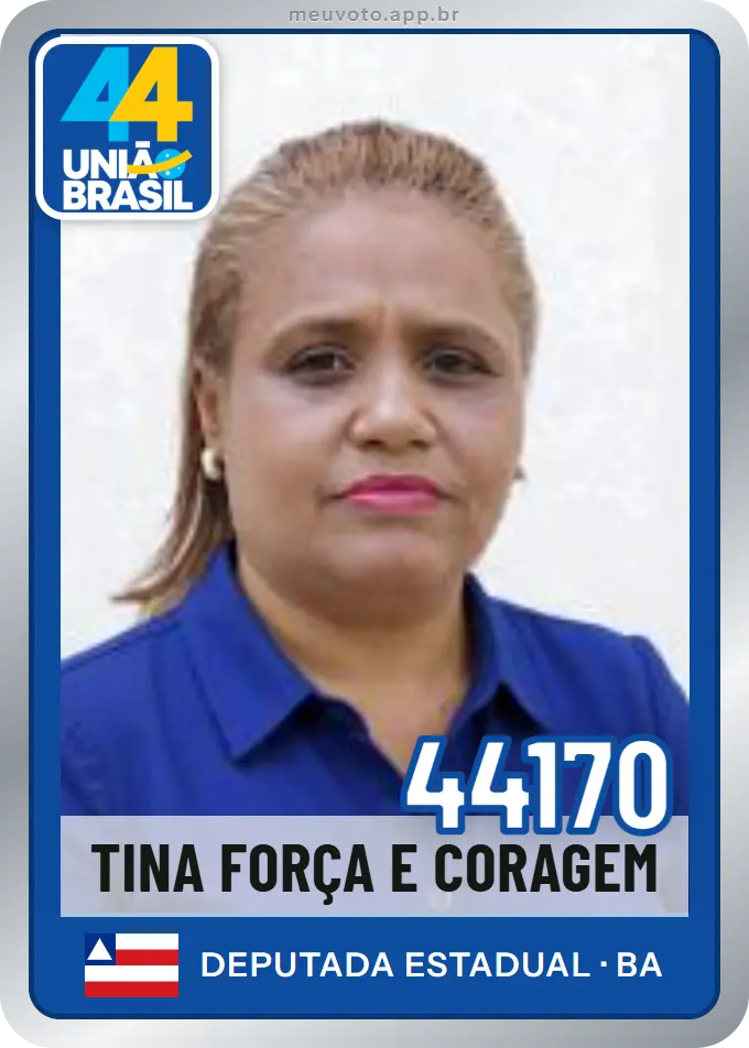 Carta de Tina Força e Coragem, número 44170, União
