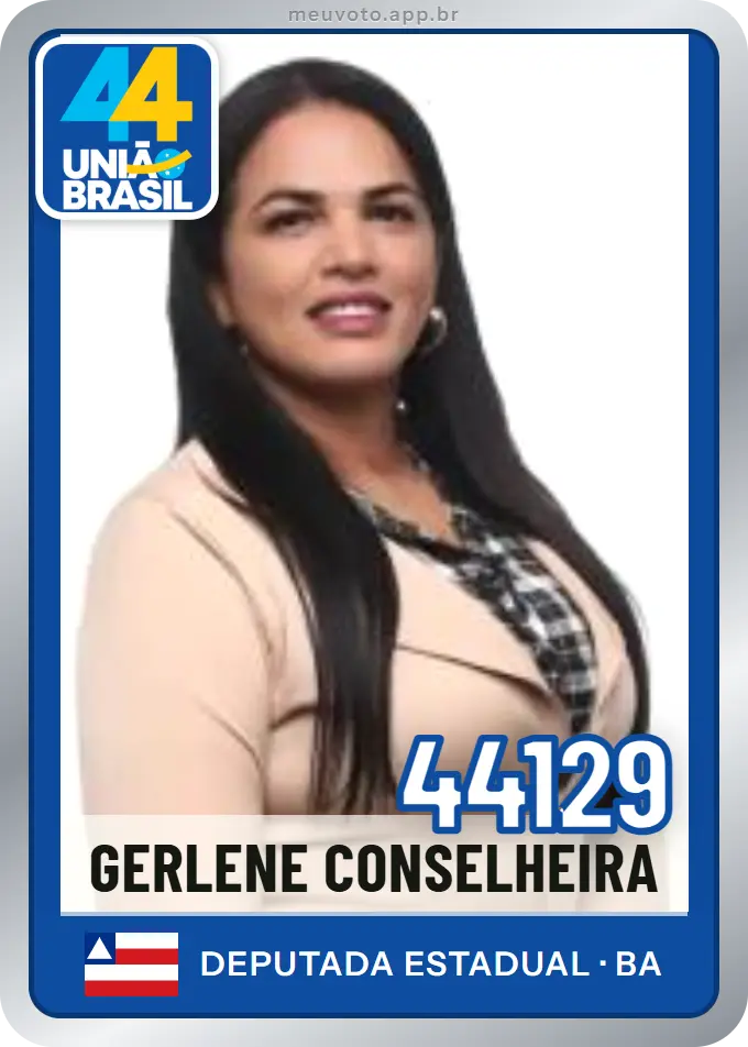 Carta de Gerlene Conselheira, número 44129, União