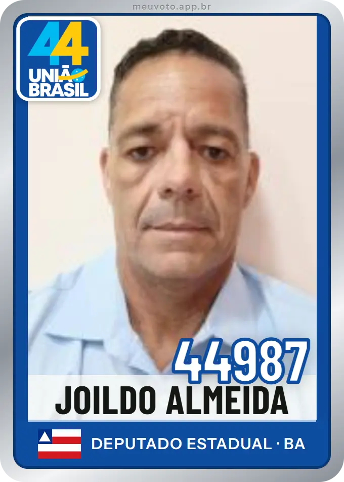 Carta de Joildo Almeida, número 44987, União