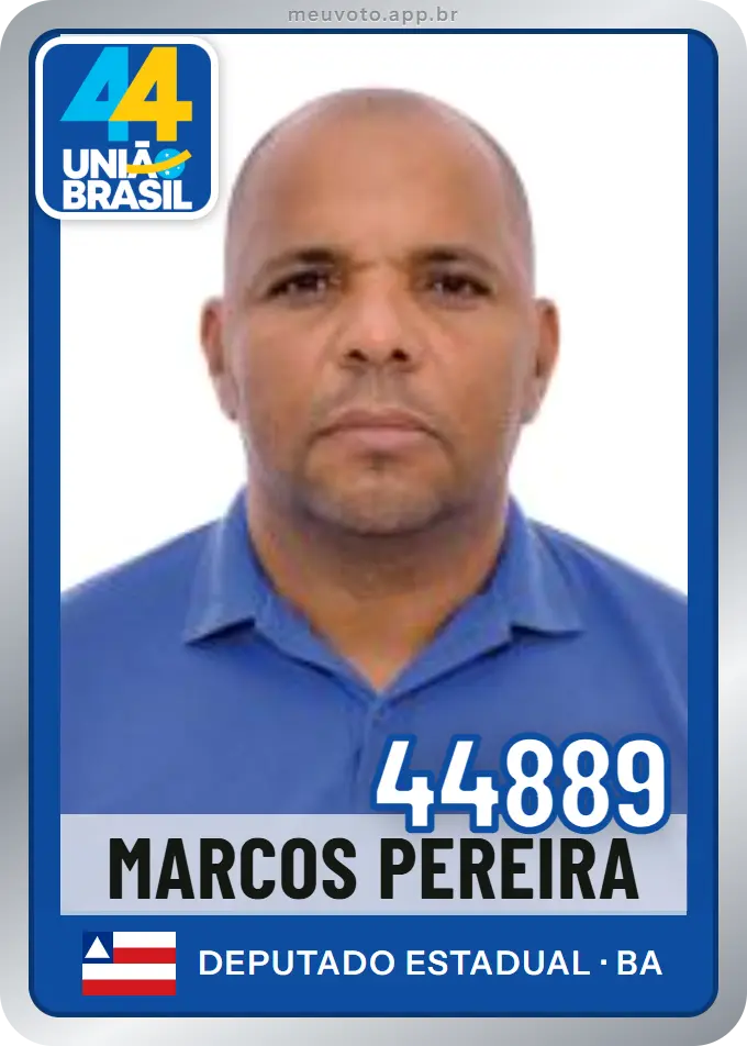 Carta de Marcos Pereira, número 44889, União
