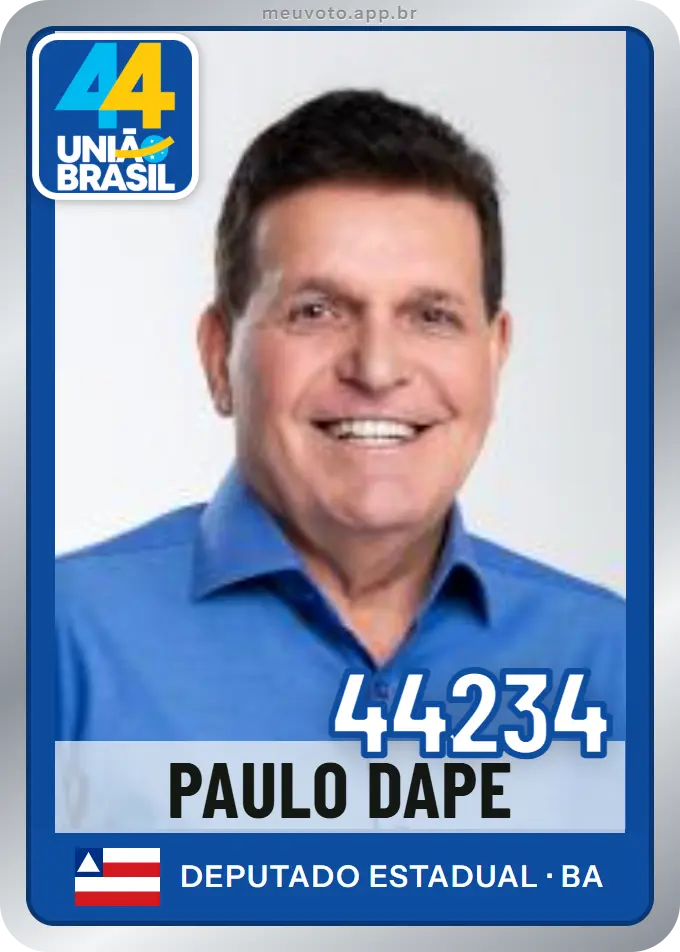 Carta de Paulo Dapé, número 44234, União