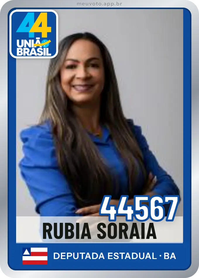 Carta de Rubia Soraia, número 44567, União
