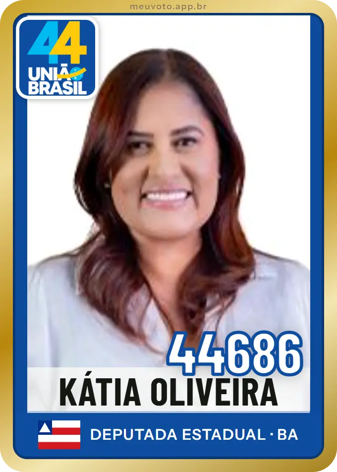 Carta de Kátia Oliveira, número 44686, União