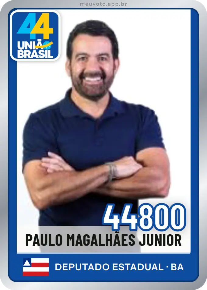 Carta de Paulo Magalhães Junior, número 44800, União
