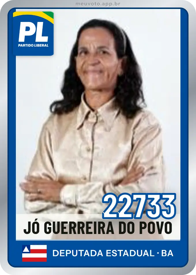 Carta de Jó Guerreira do Povo, número 22733, PL
