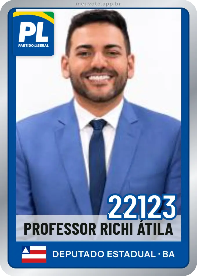 Carta de Professor Richi Átila, número 22123, PL