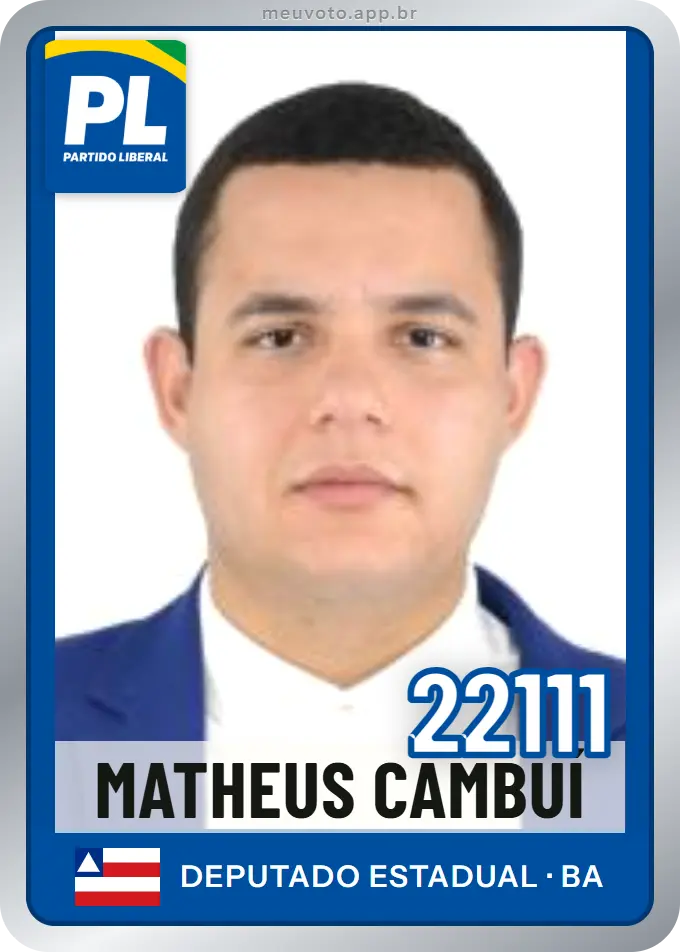 Carta de Matheus Cambuí, número 22111, PL