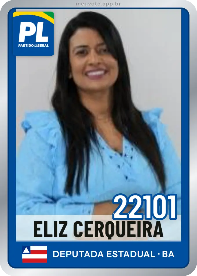 Carta de Eliz Cerqueira, número 22101, PL