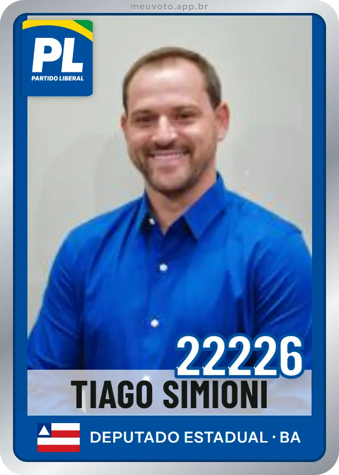 Carta de Tiago Simioni, número 22226, PL