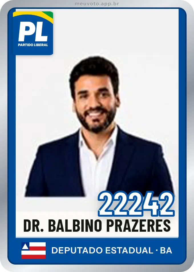 Carta de Dr. Balbino Prazeres, número 22242, PL