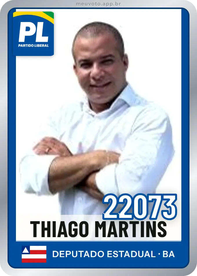 Carta de Thiago Martins, número 22073, PL