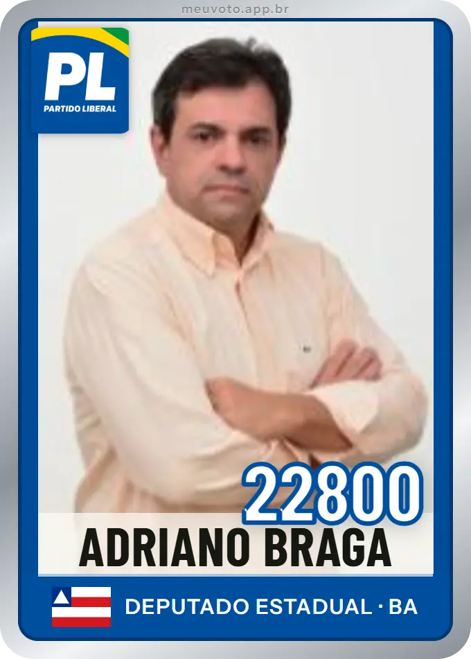 Carta de Adriano Braga, número 22800, PL