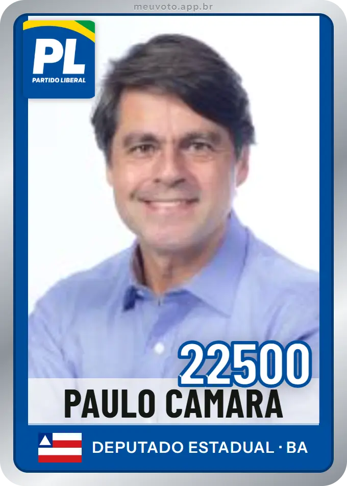 Carta de Paulo Câmara, número 22500, PL