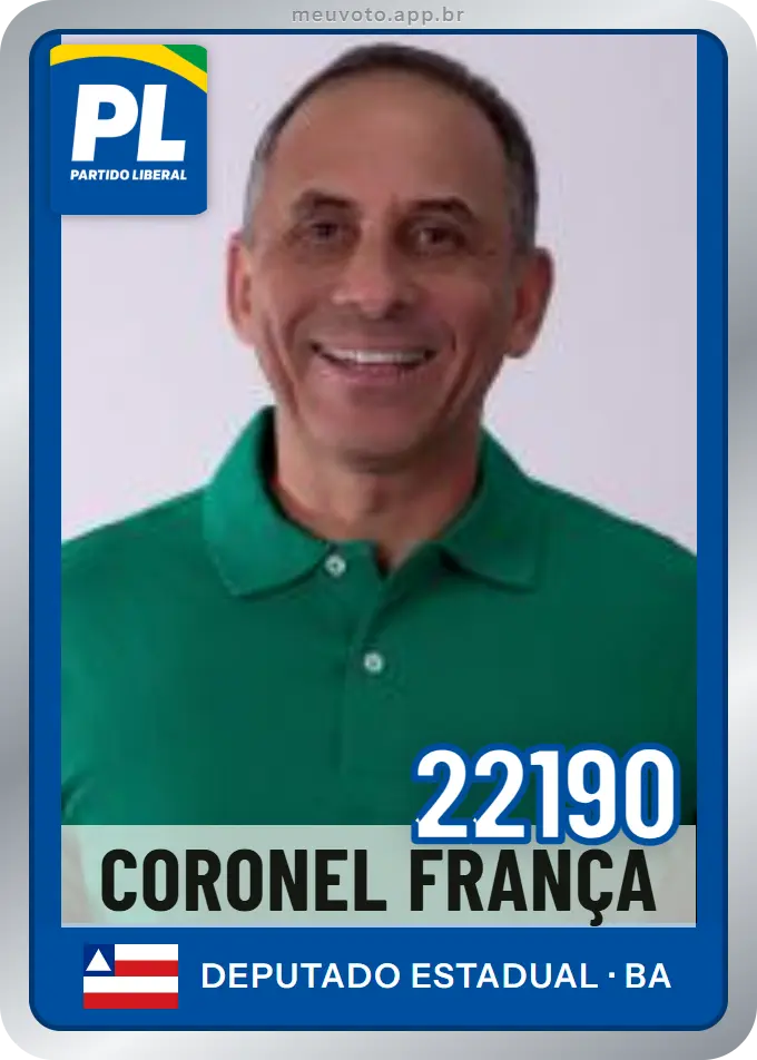 Carta de Coronel França, número 22190, PL