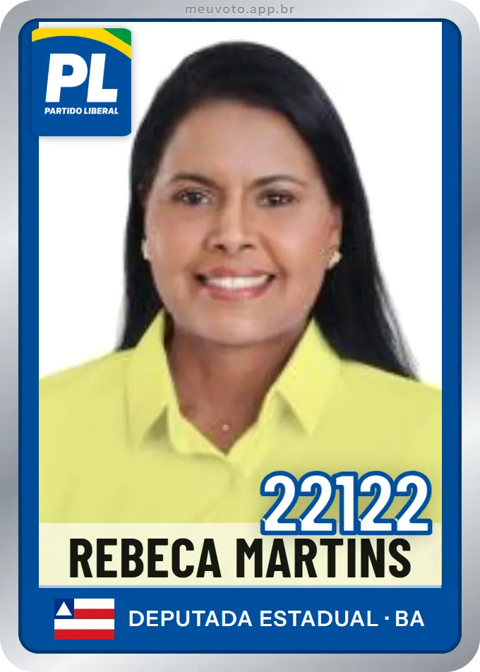 Carta de Rebeca Martins, número 22122, PL