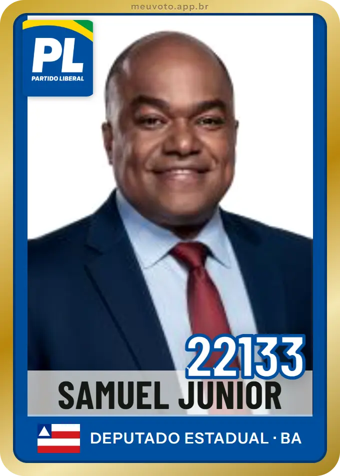Carta de Samuel Júnior, número 22133, PL