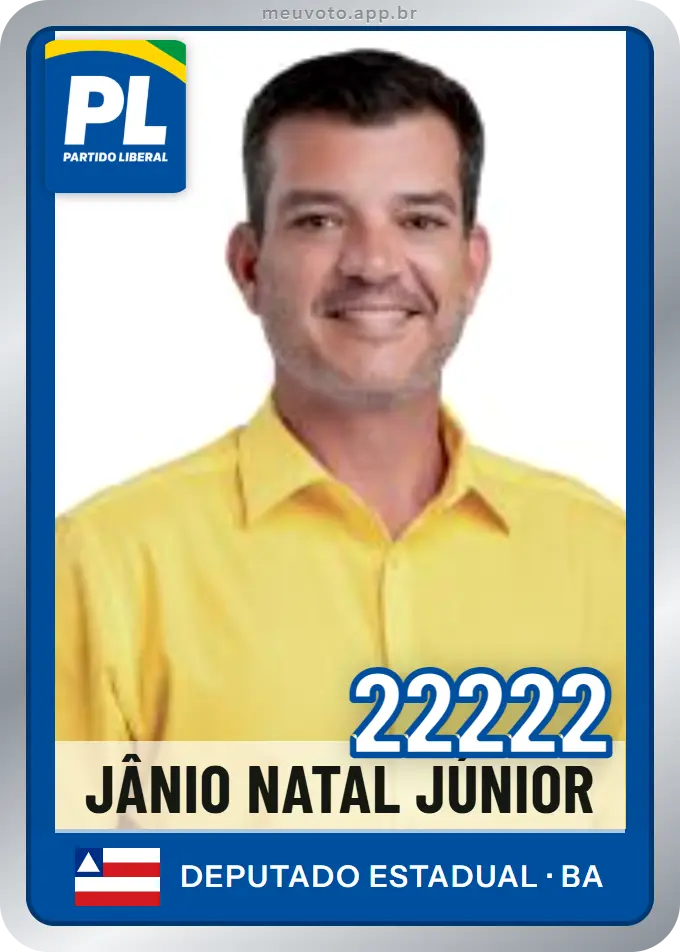 Carta de Jânio Natal Júnior, número 22222, PL